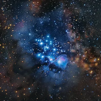 Star cluster in deep space with cosmic elements, shot on Nikon Z9 - Image 2