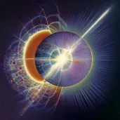 Conceptual illustration of a particle collider in action - Image 3