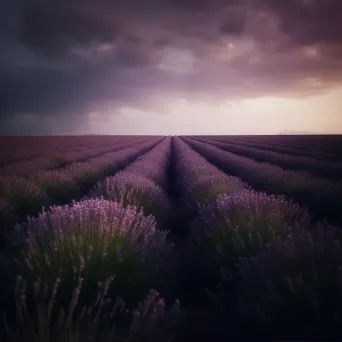 Lavender field at dusk - Image 1