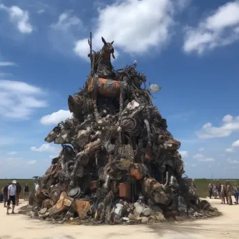 Recycled material sculpture in a public space - Image 2