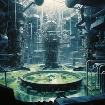 Interior of a nuclear reactor showcasing complex infrastructure - Image 2