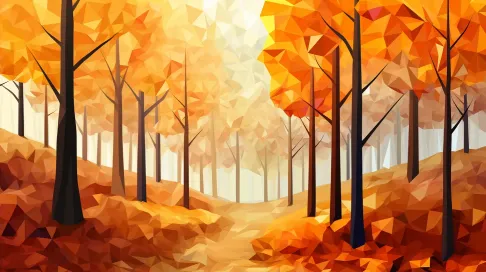 Autumnal Forest Low Poly