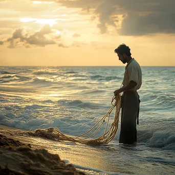 Nautical Rope Making by the Sea