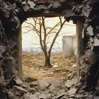 New growth emerging on a battlefield covered in ashes - Image 4