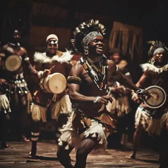 African tribal dance performance with traditional attire - Image 3