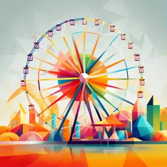 Carnival Scene in Low Poly