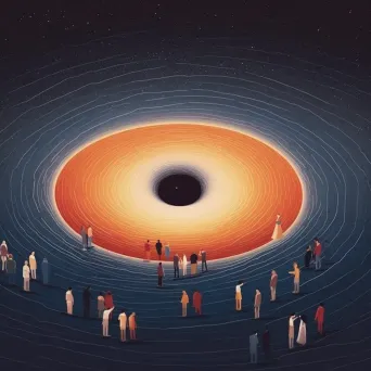 Portrayal of a black hole with bending light - Image 4