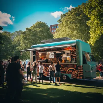 Artisan Food Truck Serving Gourmet Burgers