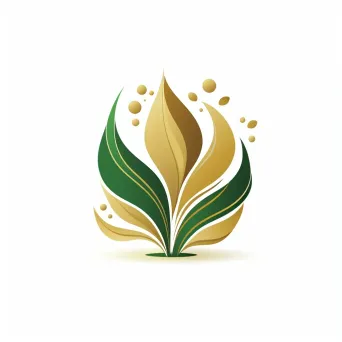 Elegant logo with a green leaf transitioning into a hand, symbolizing nature and stewardship. - Image 1