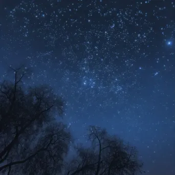 Twilight Sky with Pleiades Star Cluster