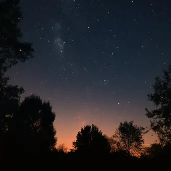 Pleiades star cluster in twilight sky - Image 4