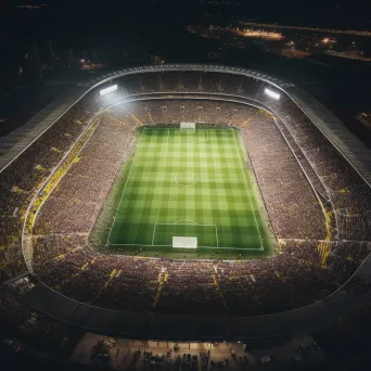 Night soccer game in stadium - Image 2