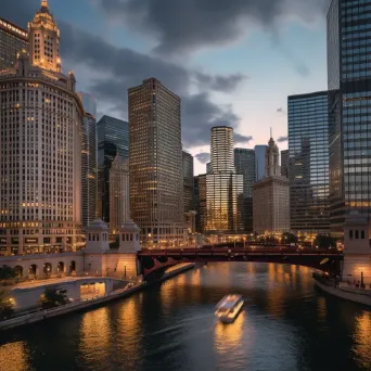 Chicago skyline river - Image 2