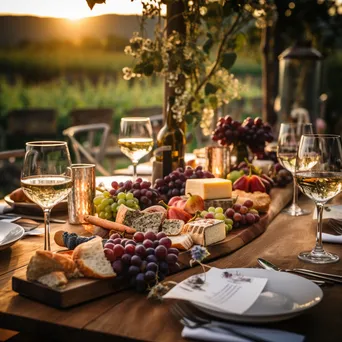 Outdoor table set for a wine tasting event - Image 3