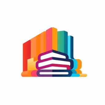 Bookstore logo with bright and bold colors - Image 1