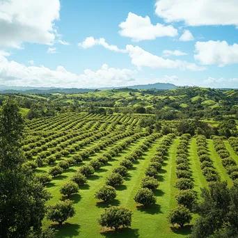 Wide view of a healthy avocado orchard - Image 3