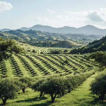 Wide view of a healthy avocado orchard - Image 4