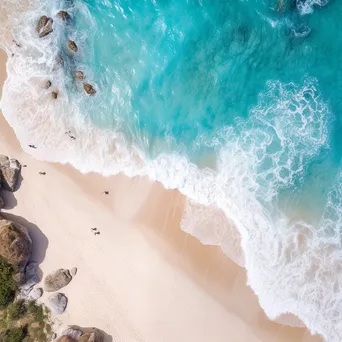 Breathtaking Beach Aerial View