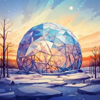 Geodesic Dome in Winter