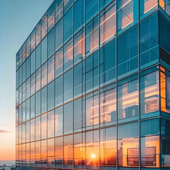 Contemporary office building facade with glass panels - Image 4