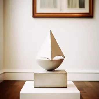 Minimalist sculpture with clean lines and geometric shapes - Image 4