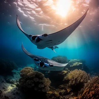 Majestic Manta Rays at Atoll