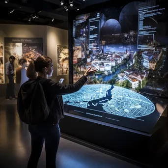 Interactive urban information center with 3D maps and virtual reality features - Image 1