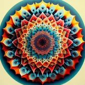 Mesmerizing array of geometric designs radiating outwards - Image 2