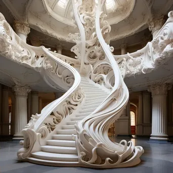 Museum staircase sculptures - Image 4