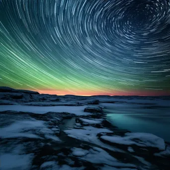 Icy Tundra Star Trails