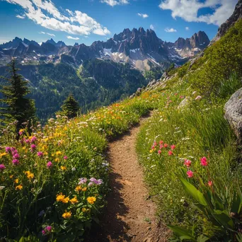 Winding Trail of Wildflowers