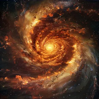 Galactic whirlpool with swirling stars and cosmic dust in mesmerizing pattern - Image 3