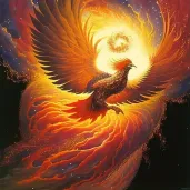 Illustration of a phoenix rising from the ashes - Image 3