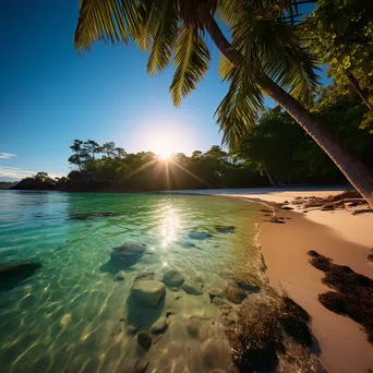 Serene Tropical Island at Sunrise