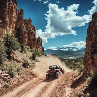 All-terrain vehicle on rugged mountain trail - Image 2