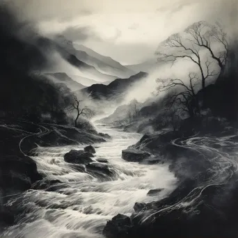 River flowing through a landscape - Image 1