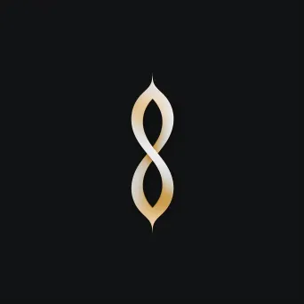 Logo for a contemporary jewelry brand featuring a geometric shape icon in gold and black colors - Image 3