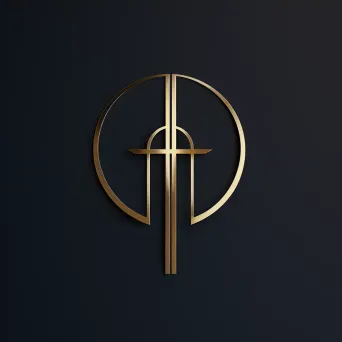 Logo for a contemporary jewelry brand featuring a geometric shape icon in gold and black colors - Image 4