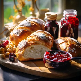 Organic Breads and Pastries Display