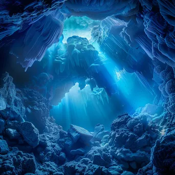 Underwater Cave with Ethereal Lighting