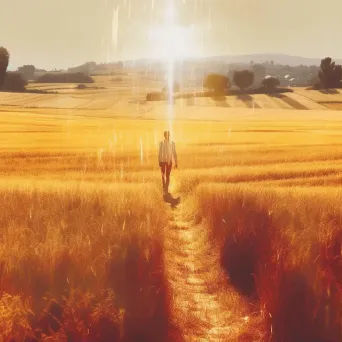 Golden wheat fields swaying under the summer sun - Image 1