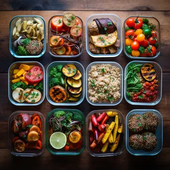 Colorful Healthy Meal Prep Containers