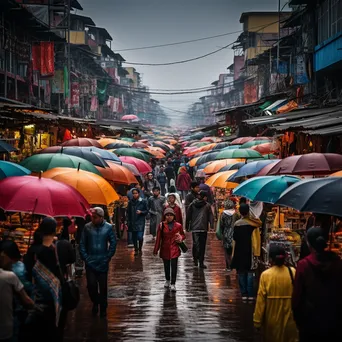 Market Day in the Rain