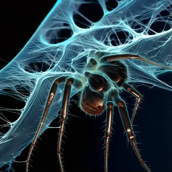 Depiction of microscopic structure of a spider