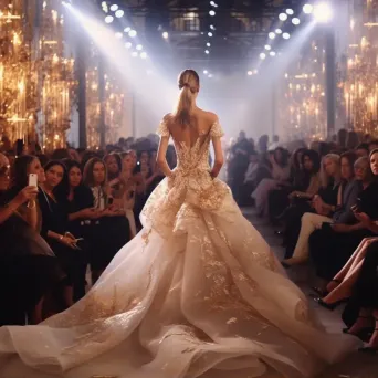 Opulent haute couture runway scene - Image 1