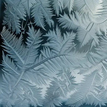 close-up of frost on glass - Image 1