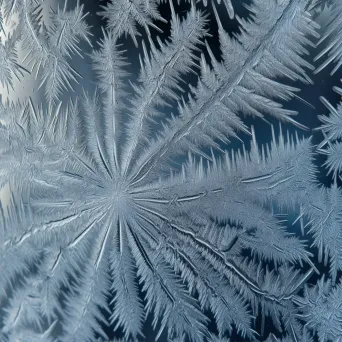 close-up of frost on glass - Image 4