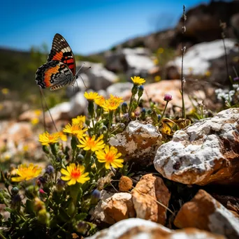 Butterfly on Mountain Wildflower