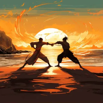 Manga Style Capoeira Duel