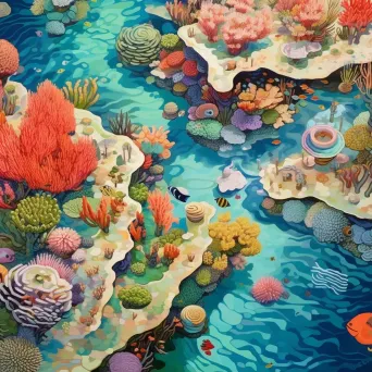 Colorful coral reef in clear blue waters - Image 1